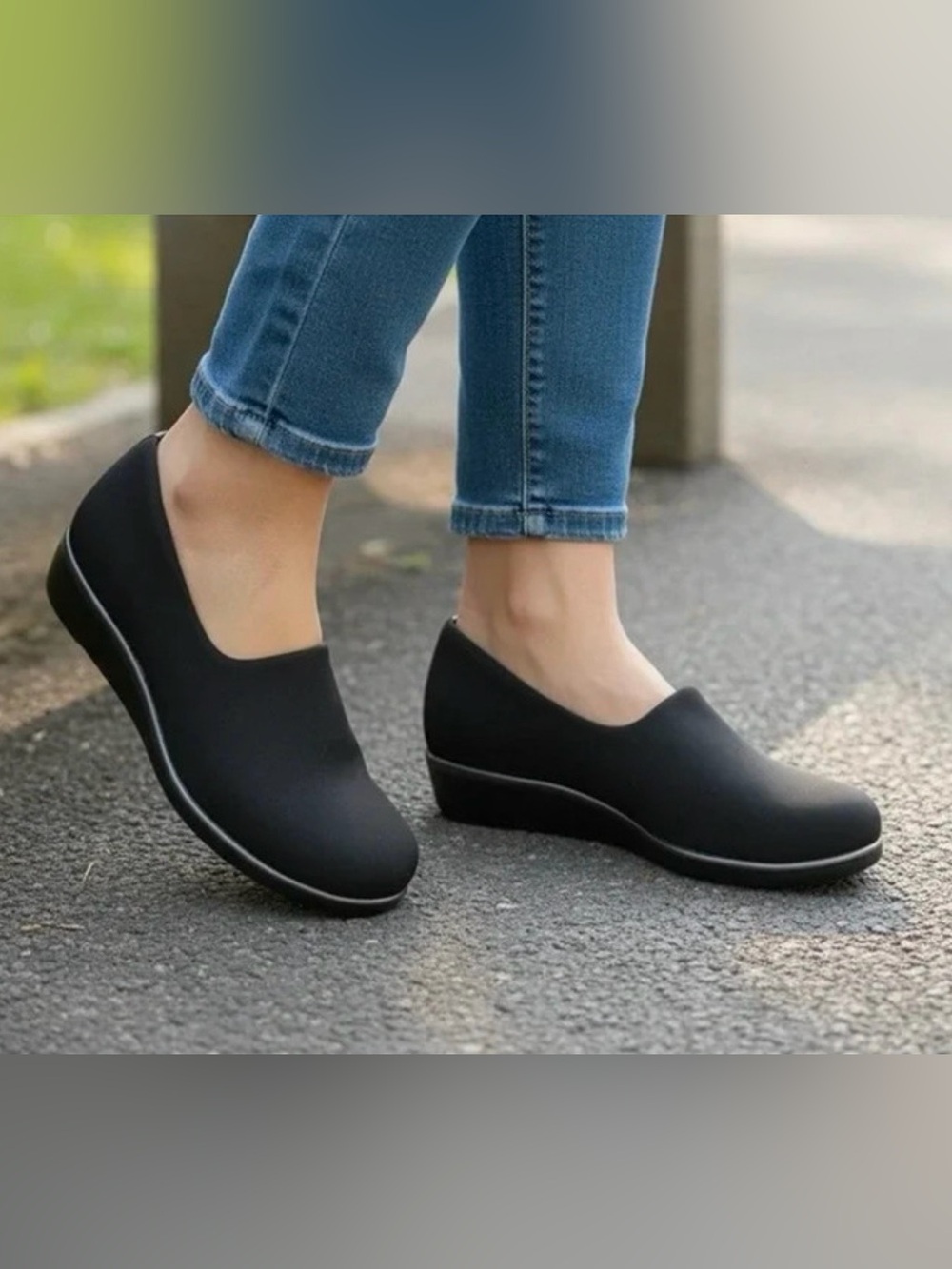 SAS Shoes Women's Bliss Black Slip On Shoe Wedge Comfort Size 9 N (Narrow)